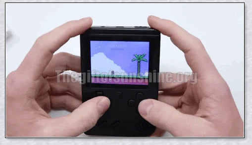 Mini New Retro Gaming Video Console with 400 classic games, vibrant 3-inch colour display, and rechargeable battery for portable gaming on the go.