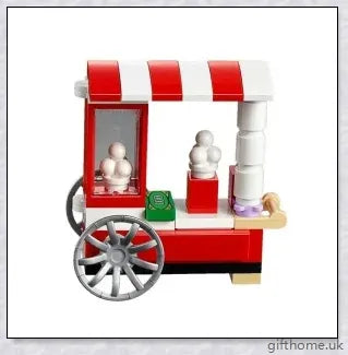 Compatible Friends Amusement Park With Roller Coaster - A LEGO-compatible set with a roller coaster, Ferris wheel, and drop tower for children's imaginative play