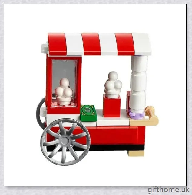 Compatible Friends Amusement Park With Roller Coaster - A LEGO-compatible set with a roller coaster, Ferris wheel, and drop tower for children's imaginative play
