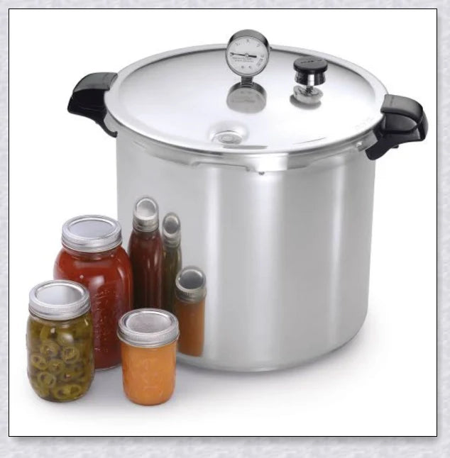 Premium Aluminium 23 Litre Pressure Canner and Cooker for preserving fruits, vegetables, jams, and more