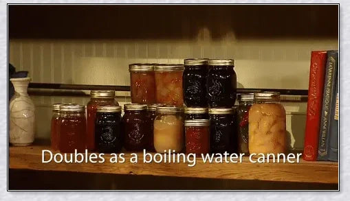 Premium Aluminium 23 Litre Pressure Canner and Cooker for preserving fruits, vegetables, jams, and more