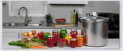 Premium Aluminium 23 Litre Pressure Canner and Cooker for preserving fruits, vegetables, jams, and more
