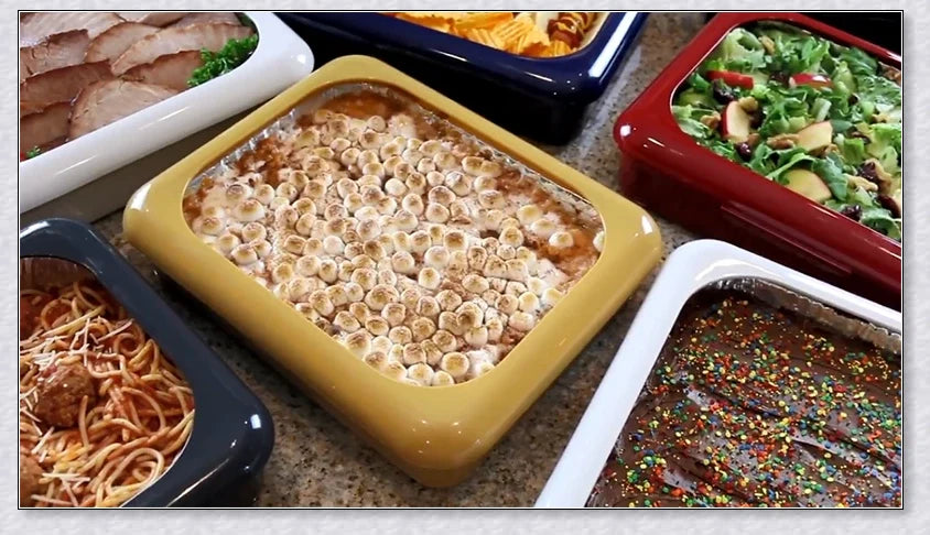 The Classy Casserole Carrier - a stylish and convenient way to transport and serve hot or cold dishes for British gatherings and events
