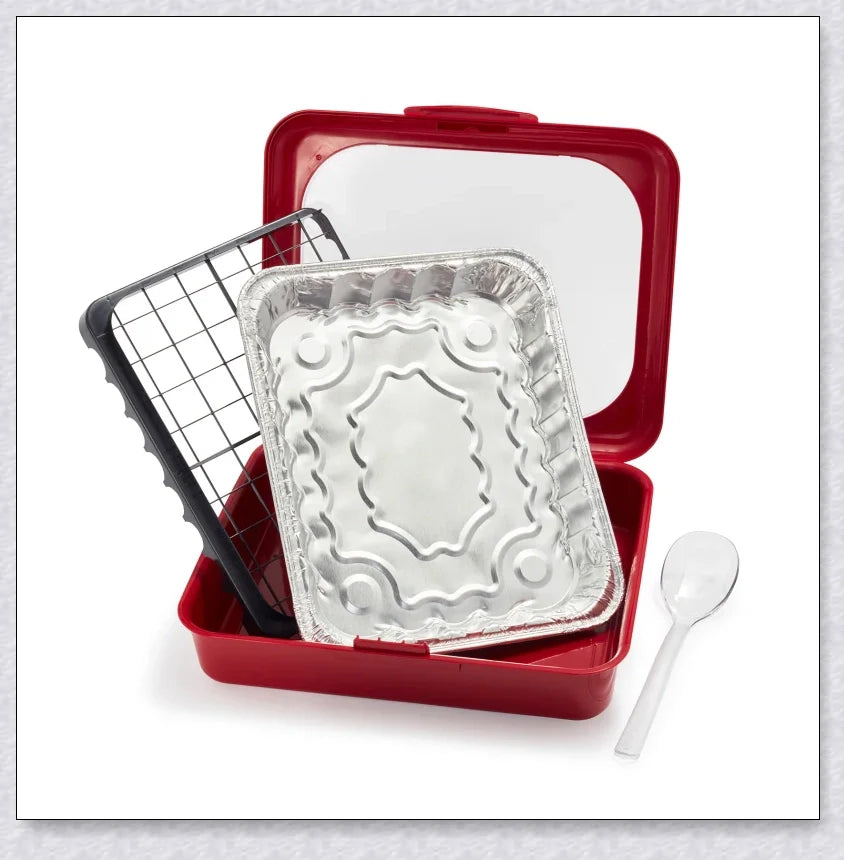 The Classy Casserole Carrier - a stylish and convenient way to transport and serve hot or cold dishes for British gatherings and events
