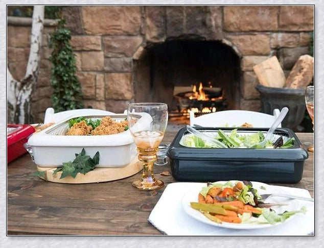 The Classy Casserole Carrier - a stylish and convenient way to transport and serve hot or cold dishes for British gatherings and events