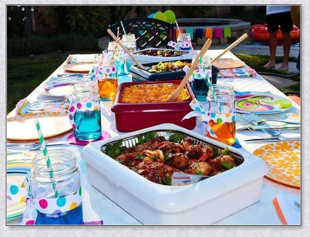 The Classy Casserole Carrier - a stylish and convenient way to transport and serve hot or cold dishes for British gatherings and events
