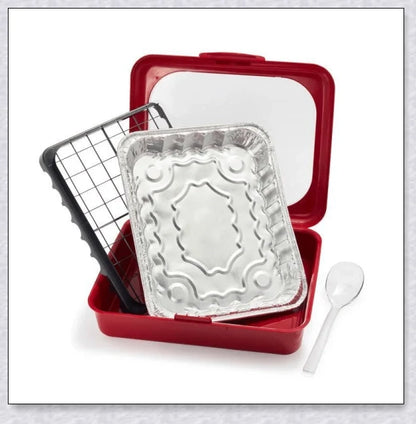 The Classy Casserole Carrier - a stylish and convenient way to transport and serve hot or cold dishes for British gatherings and events
