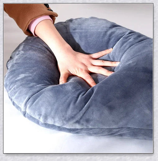 Soft Pregnancy Pillow - Adjustable U-shaped body pillow with plush polyester filling and velvety cover for optimal back and hip support during pregnancy