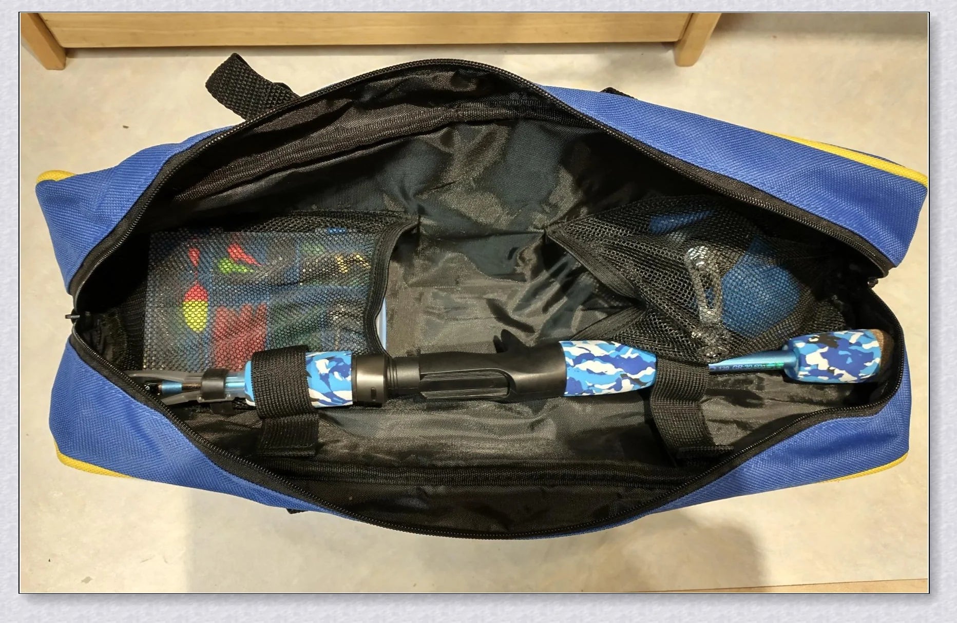 A versatile and durable fishing pole kit designed for kids, featuring a telescopic design, multiple hooks and baits, and a travel bag for easy portability.
