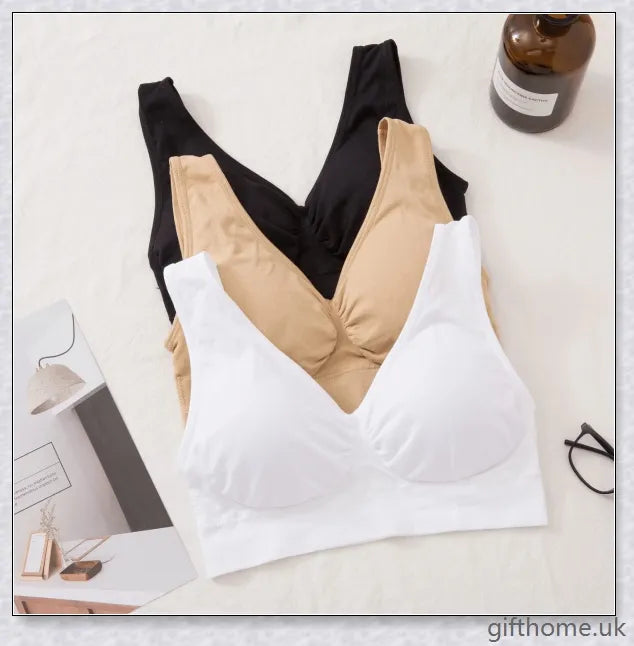 Seamless comfort bra made with premium nylon-spandex blend for all-day ease and a smooth, flattering silhouette