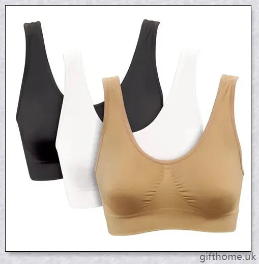 Seamless comfort bra made with premium nylon-spandex blend for all-day ease and a smooth, flattering silhouette