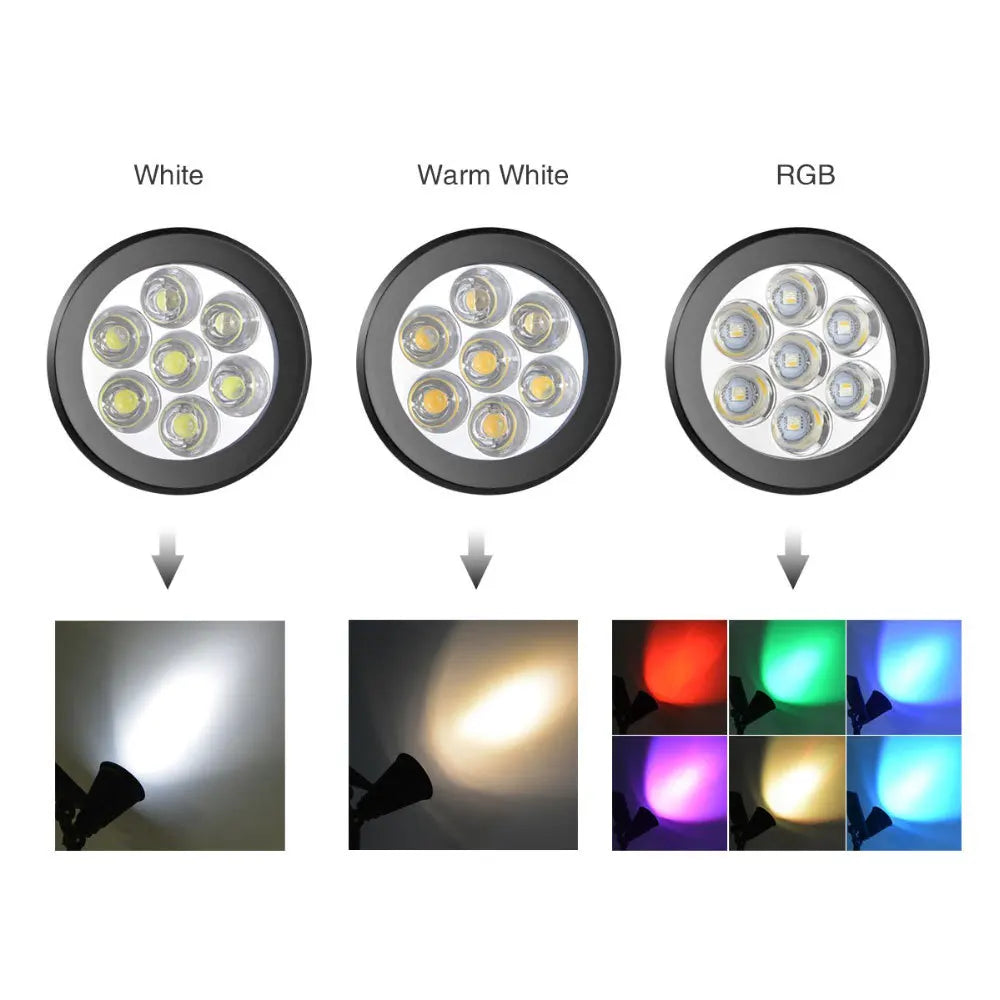 Solar-powered outdoor adjustable spotlight with multiple colour modes for garden and patio lighting