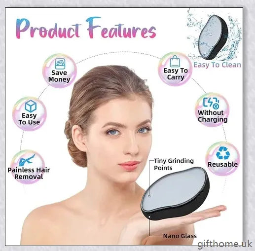 Crystal Hair Removal Eraser - Gentle, Effective, and Eco-Friendly Hair Removal Device