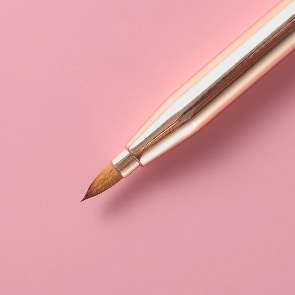 Fashion Makeup Lip Brush and Lipstick Concealer Brush Kit with gold handle and high-quality synthetic bristles
