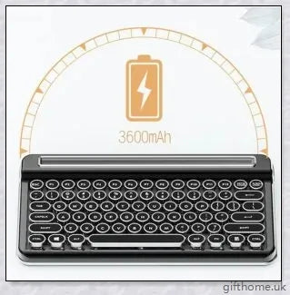 Retro Bluetooth and wired dual mechanical keyboard with 76 keys, available in silver, blue, black, pink, red, and gold colours