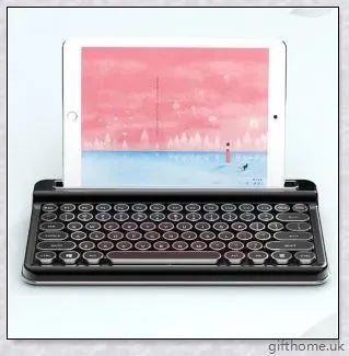 Retro Bluetooth and wired dual mechanical keyboard with 76 keys, available in silver, blue, black, pink, red, and gold colours
