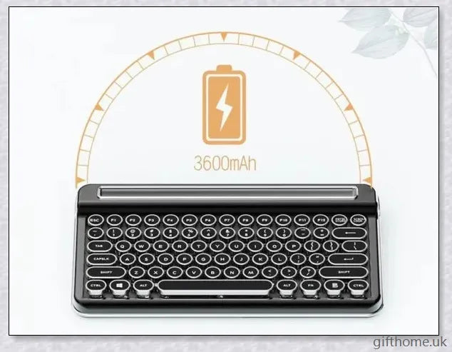 Retro Bluetooth and wired dual mechanical keyboard with 76 keys, available in silver, blue, black, pink, red, and gold colours