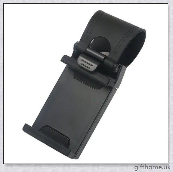 Car Steering Wheel Clip Mount Phone Holder - Secure mobile device for hands-free driving