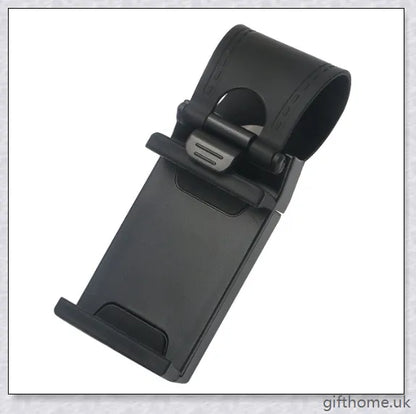 Car Steering Wheel Clip Mount Phone Holder - Secure mobile device for hands-free driving