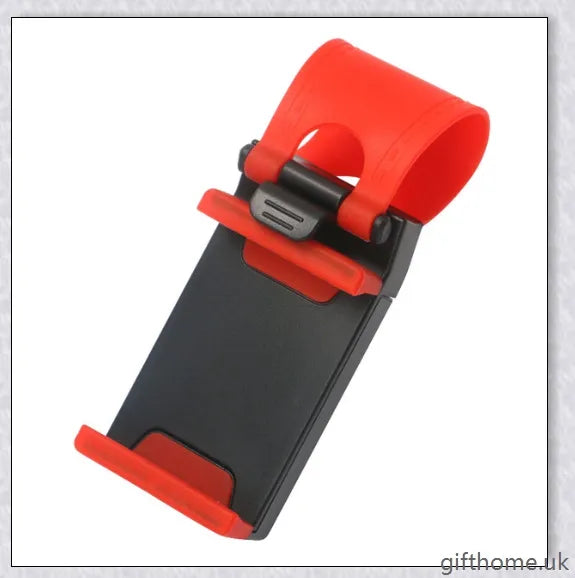 Car Steering Wheel Clip Mount Phone Holder - Secure mobile device for hands-free driving