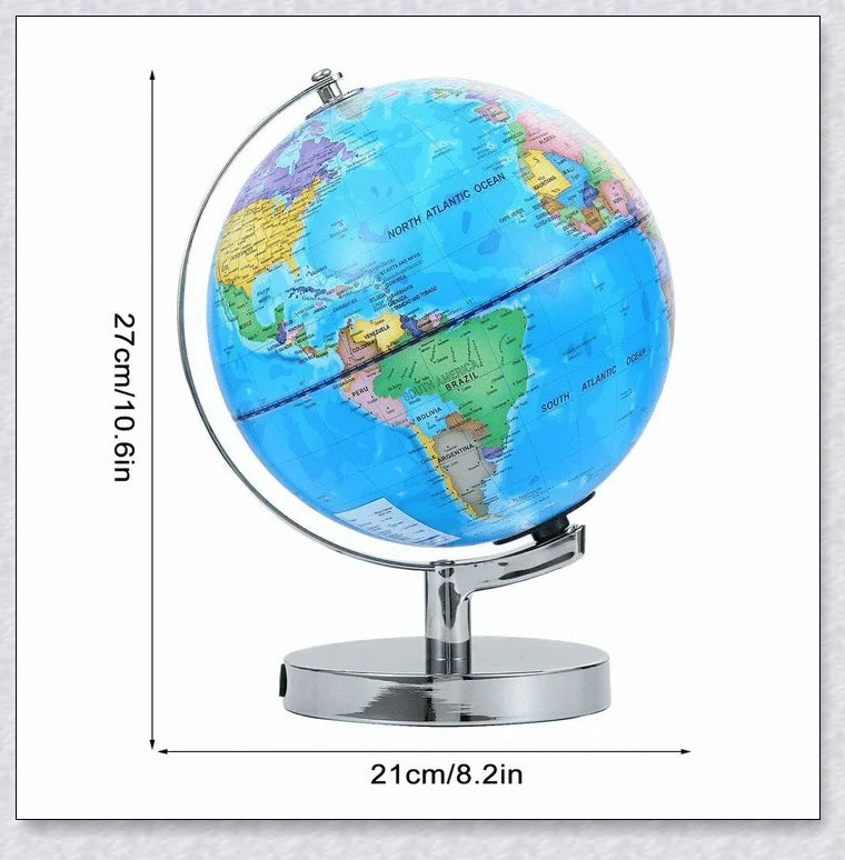 Floating interactive world globe with LED-illuminated constellation map, a sophisticated home decor and educational display