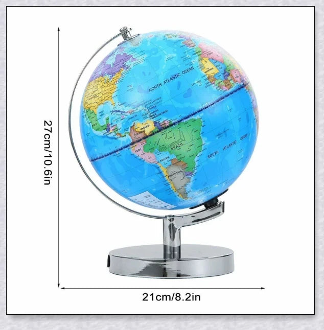 Floating interactive world globe with LED-illuminated constellation map, a sophisticated home decor and educational display