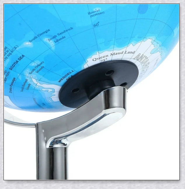 Floating interactive world globe with LED-illuminated constellation map, a sophisticated home decor and educational display