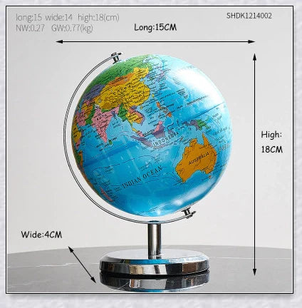 Floating interactive world globe with LED-illuminated constellation map, a sophisticated home decor and educational display