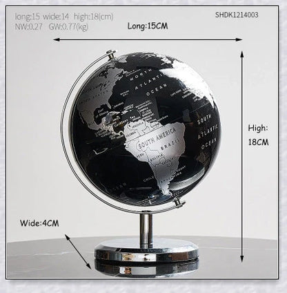 Floating interactive world globe with LED-illuminated constellation map, a sophisticated home decor and educational display