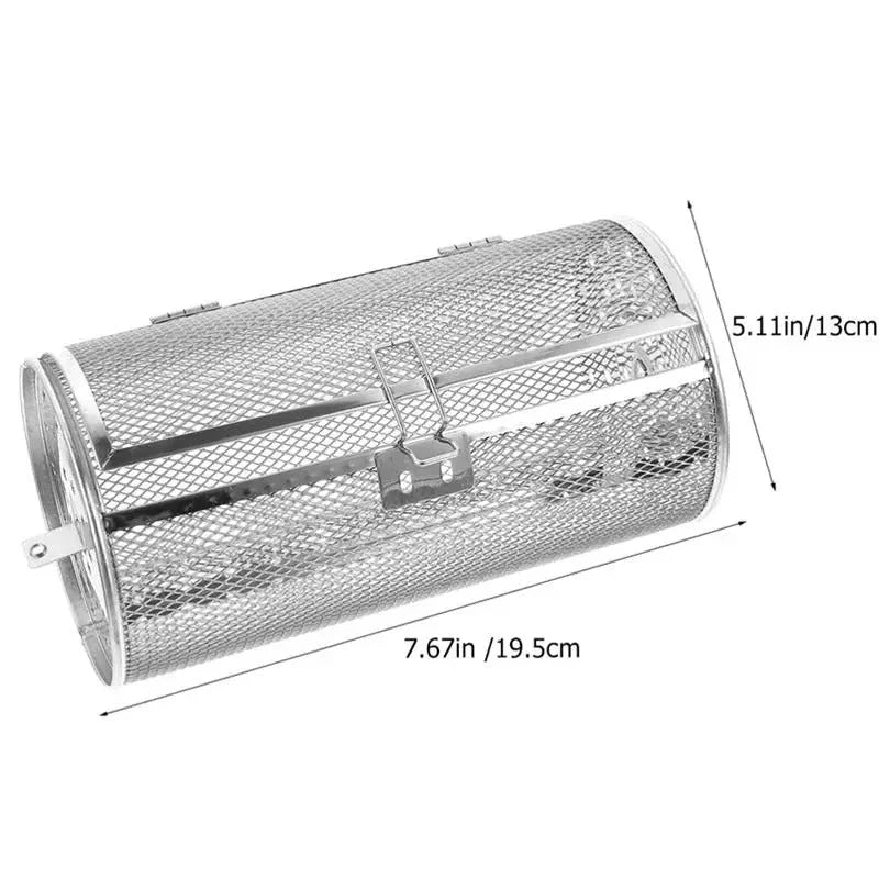 Premium stainless steel roasting drum with rotating design for even heating and cooking