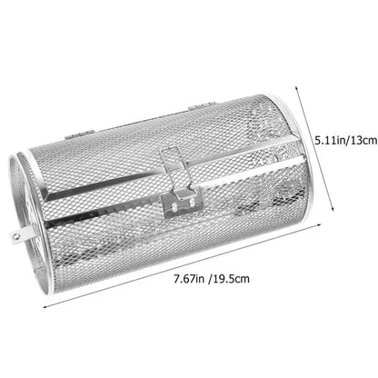 Premium stainless steel roasting drum with rotating design for even heating and cooking