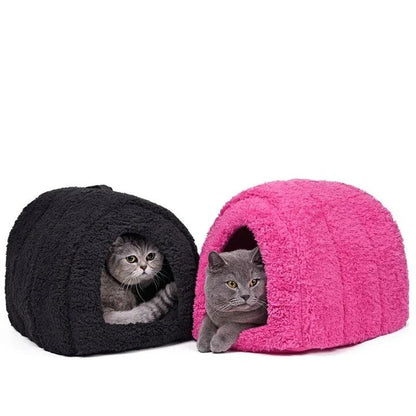 Comfortable arch-shaped breathable cotton cat house in pink colour