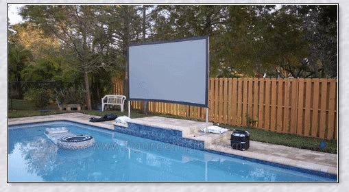 Portable Outdoor Movie Projector Screen - 150 inch, lightweight and versatile for home cinema, presentations, and more