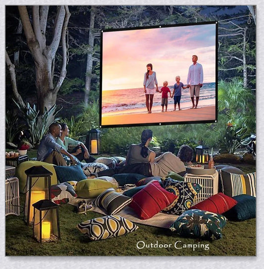 Portable Outdoor Movie Projector Screen - 150 inch, lightweight and versatile for home cinema, presentations, and more