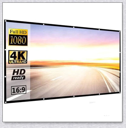 Portable Outdoor Movie Projector Screen - 150 inch, lightweight and versatile for home cinema, presentations, and more