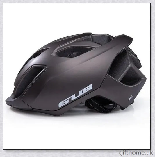 A stylish and functional bicycle helmet with a built-in rechargeable LED light for enhanced visibility and safety during cycling.