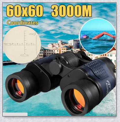 Professional Long Range Night Vision Binoculars with 60X60 magnification for high-resolution viewing of distant objects