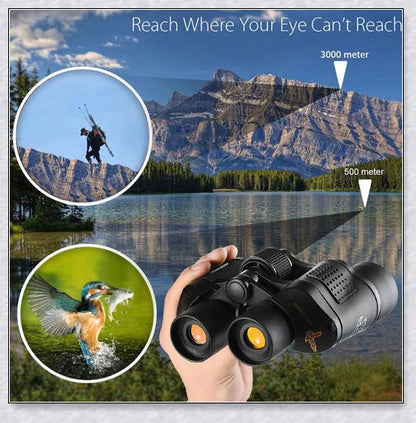 Professional Long Range Night Vision Binoculars with 60X60 magnification for high-resolution viewing of distant objects