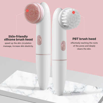 2-in-1 Electric Facial Cleansing Brush and Pore Cleanser for deep, gentle cleansing and skin rejuvenation