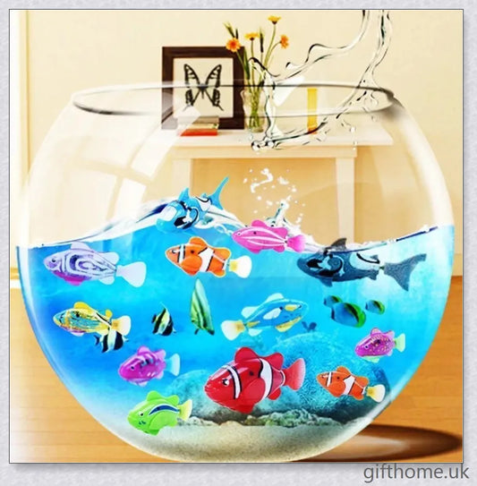 Captivating Electric Robot Fish with natural swimming movements, available in Clownfish, Angelfish, and LED Patterned designs