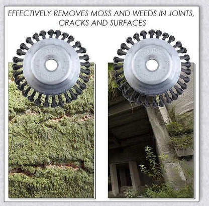 Unbreakable wired trimmer blade made from high-grade steel alloy for cutting through weeds, grass, and branches efficiently