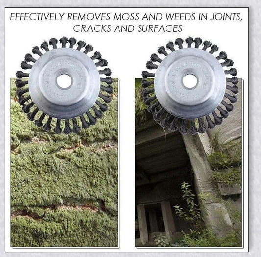 Unbreakable wired trimmer blade made from high-grade steel alloy for cutting through weeds, grass, and branches efficiently