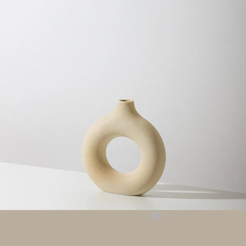 Elegant frosted porcelain biscuit vase for modern flower arranging