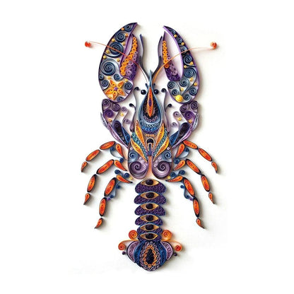 Handmade quilted paper painting craft kit with custom designs and tools included