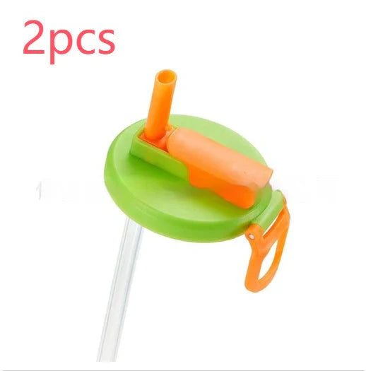 Reusable soda can lid with straw in various colours, fitting standard Coke cans