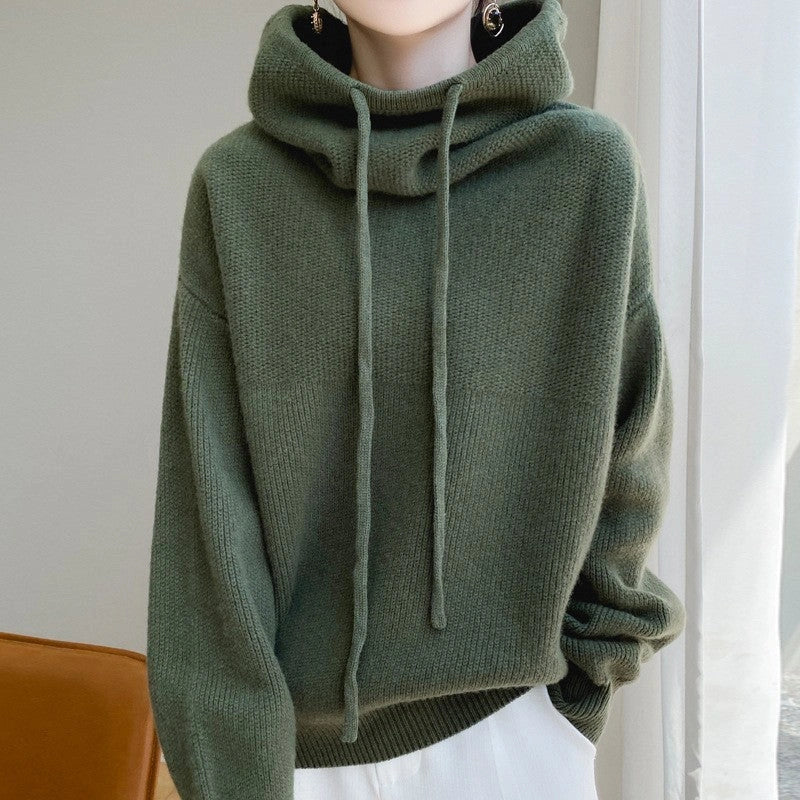 Women's thickened knit sweater in various colours for autumn and winter warmth