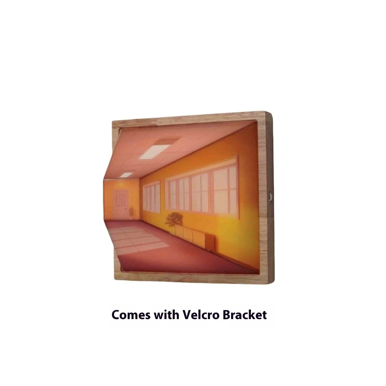 3D illusion night light with rechargeable LED and acrylic design, showing dynamic art effect