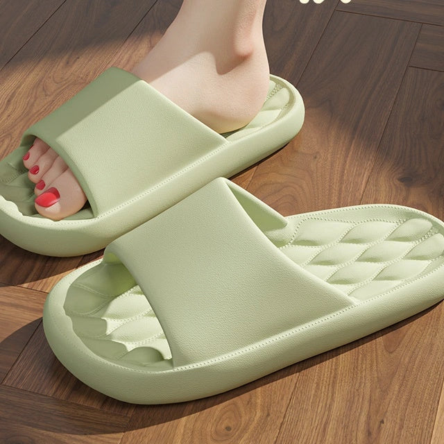 Unisex EVA summer slippers in various colours with non-slip bump texture sole