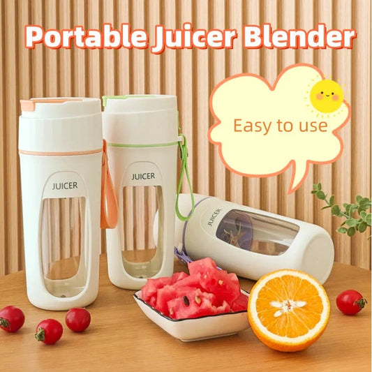 Rechargeable portable blender with USB charging, perfect for outdoor juicing and smoothie making