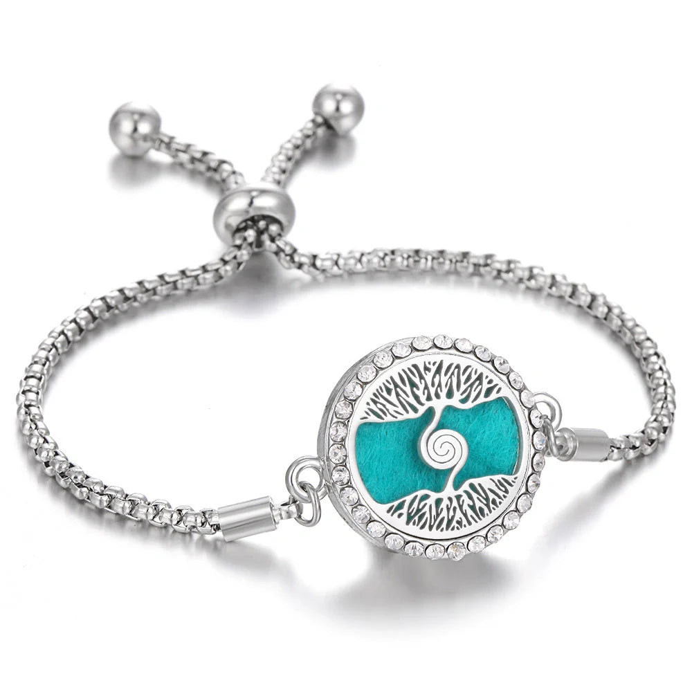 Stylish Aromatherapy Bracelet with Essential Oil Diffuser in various designs